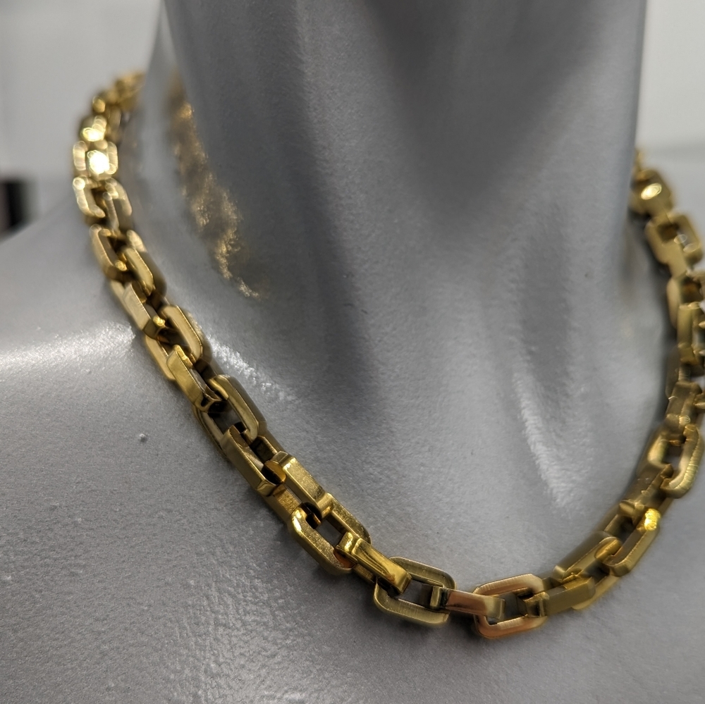 Eddie Borgo Gold Tone Supra Link Collar Necklace
